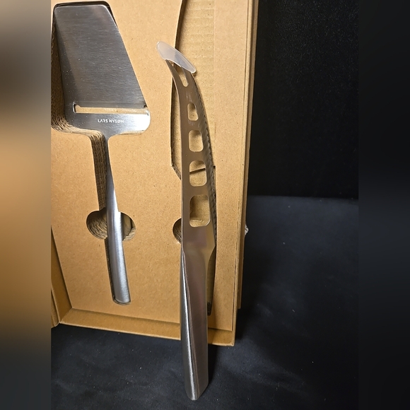 2pc Silver Cheese Knife & Slicer Peeler Set Made With Stainless Steel - Picture 10 of 16